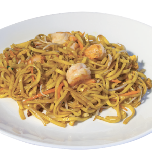 Spaghetti saltati con gamberetti
