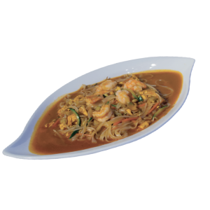 Tagliatelle con gamberi alla thailandese